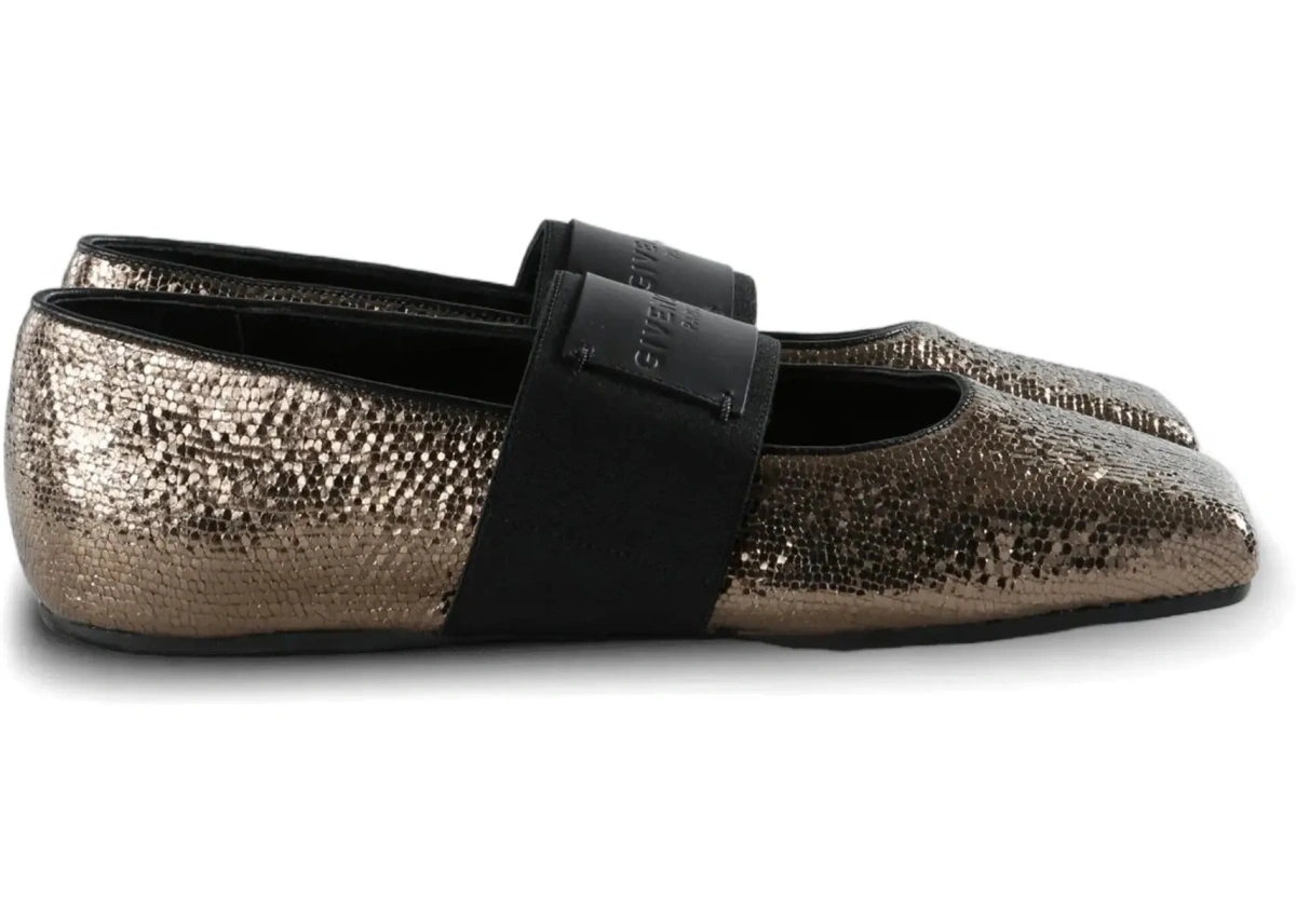 Balerini Sliced Square Ballerinas in textured leather - Img 7
