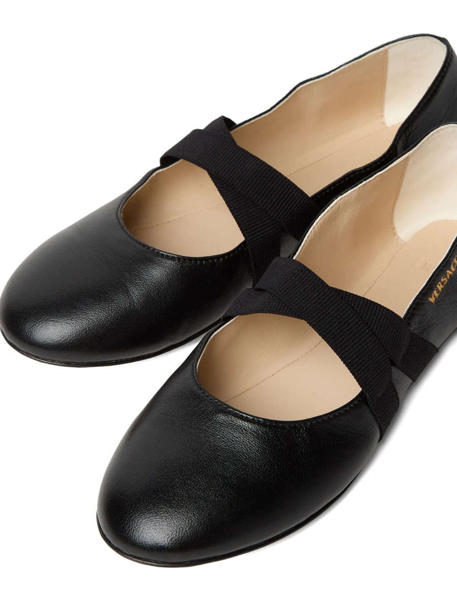 Balerini Versace negri din piele - Img 3