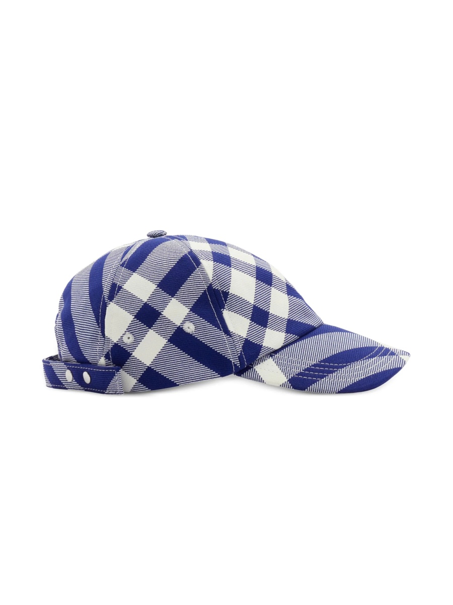 Basca Burberry albastra din polyester si lana - Img 2