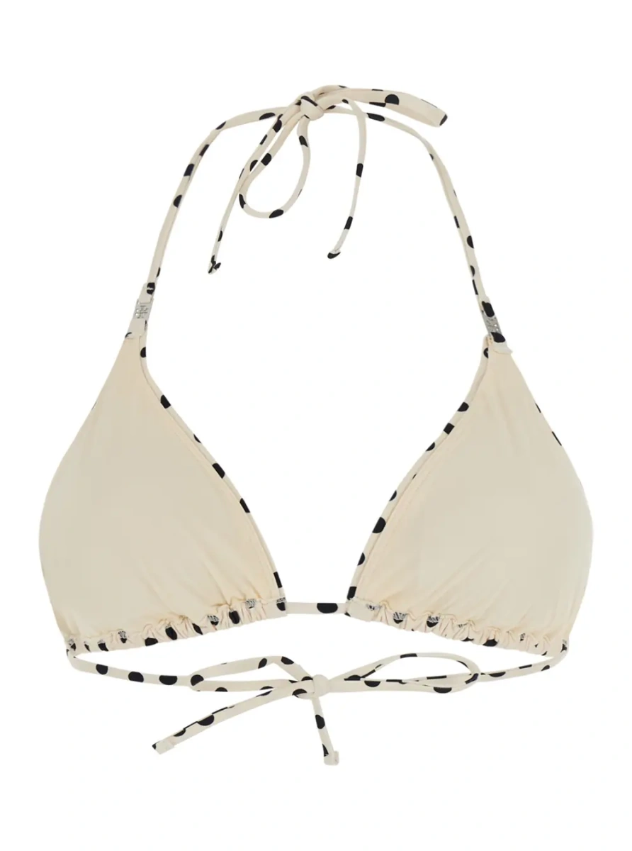 Bikini Bikini top with spaghetti straps in tech fabric white women - Img 2