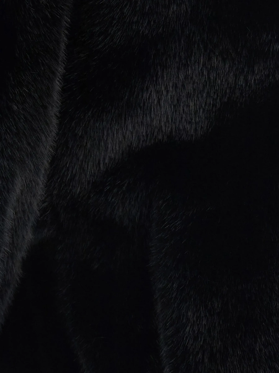 Blana VALENTINI 1972 neagra din shearling si blana ecologica - Img 5