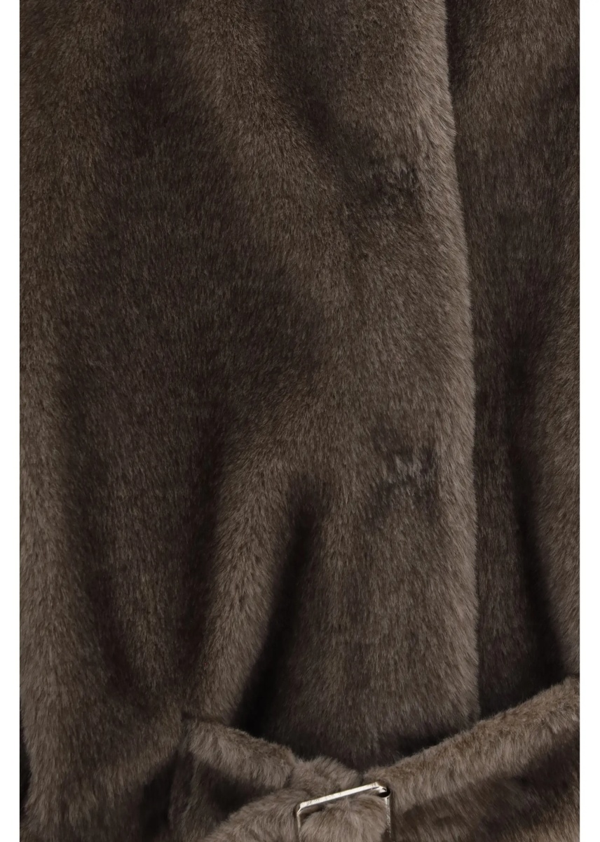 Blanuri Faux fur Jacket with waist belt - Img 3