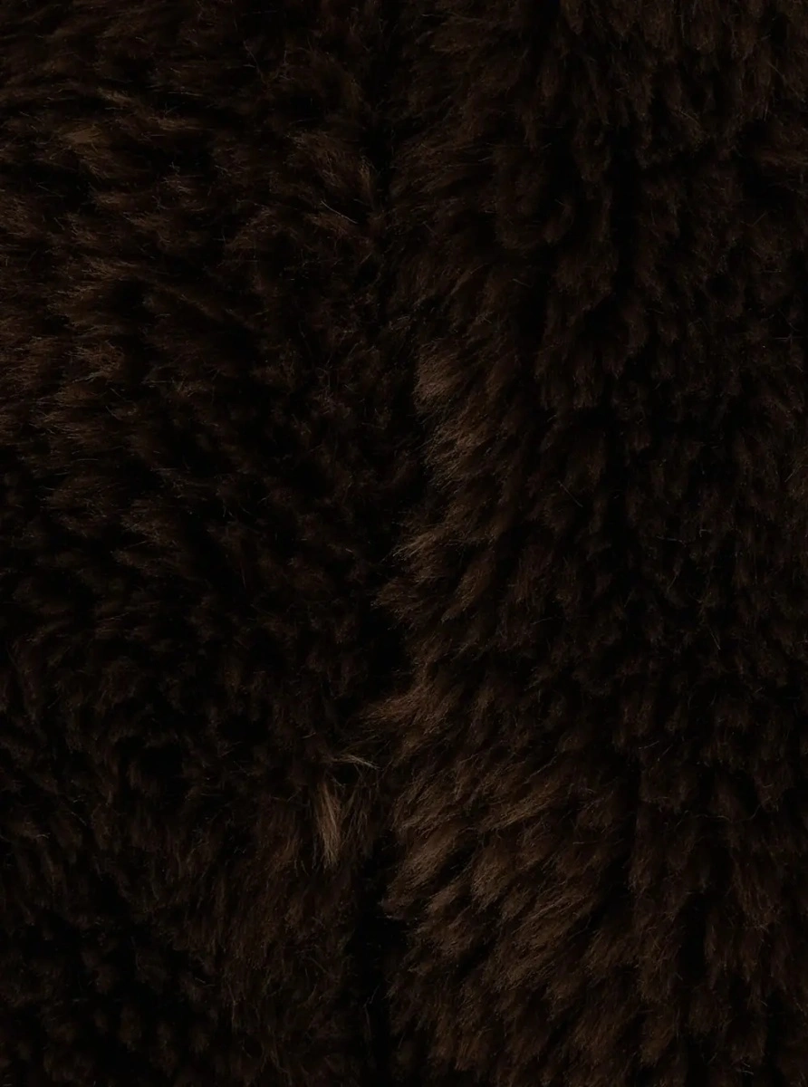 Blanuri P.A.R.O.S.H. Brown shearling jacket with hood in ecofur for women - Img 3