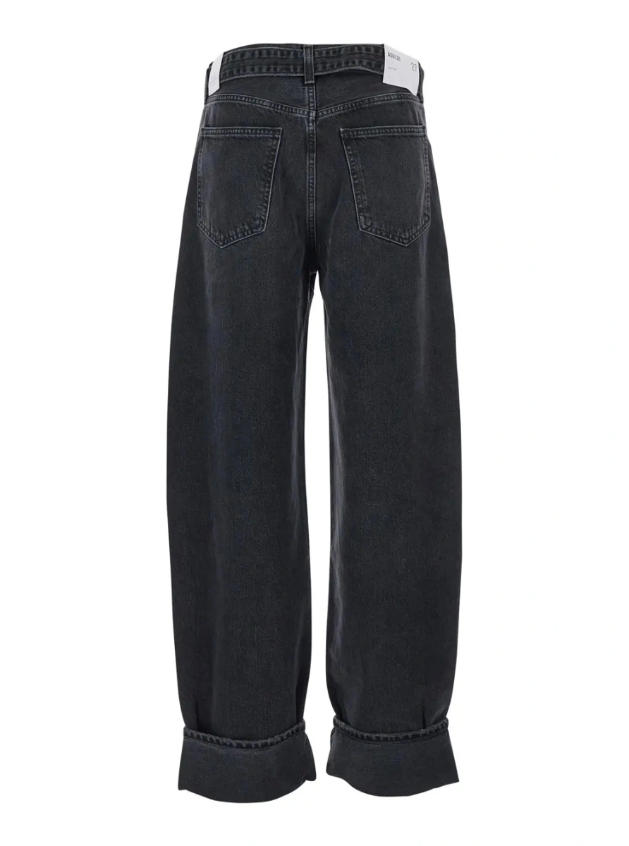 Blugi AGOLDE gri din denim - Img 2