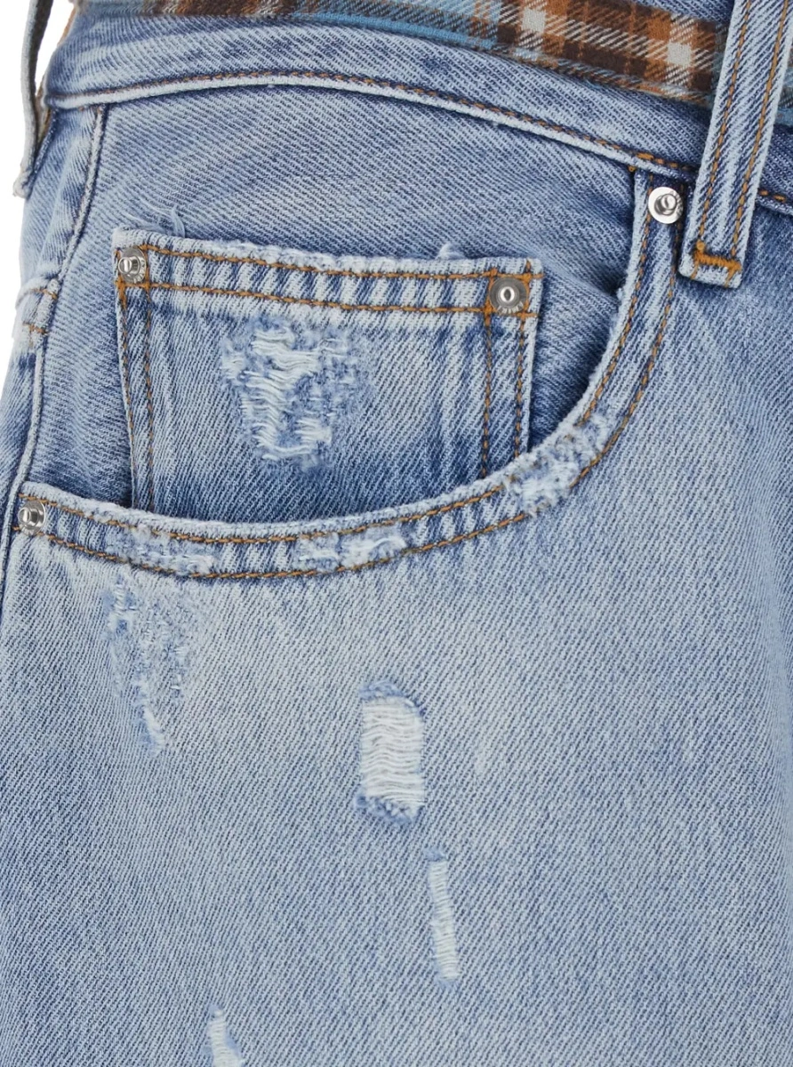 Blugi AMIRI albastri din denim - Img 3