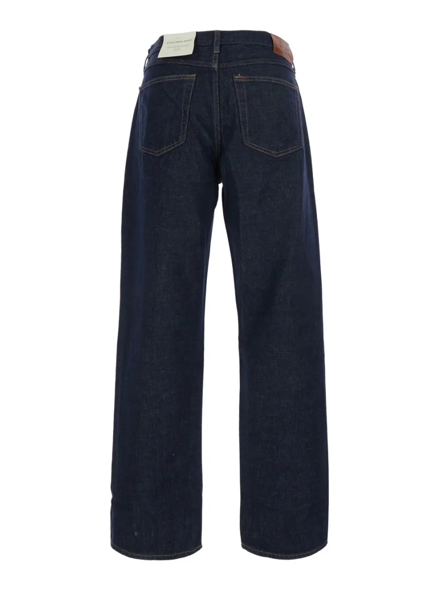 Blugi Blue Jeans with logo patch on the back in denim for men - Img 2