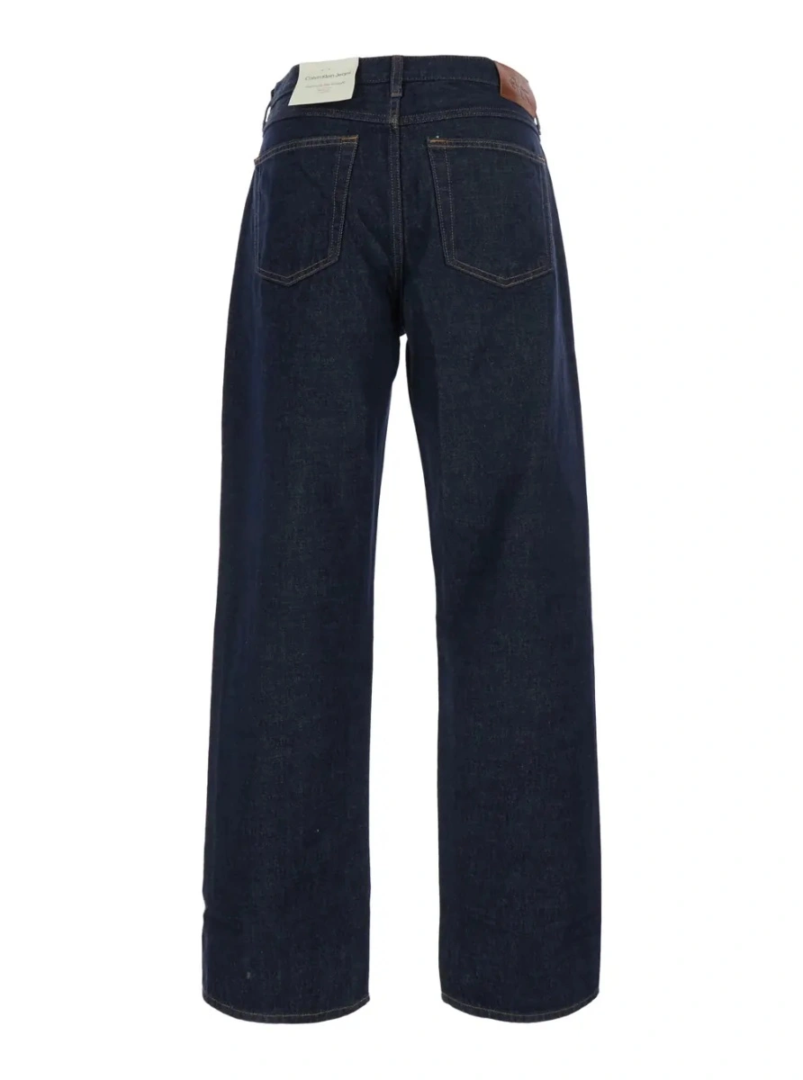 Blugi Calvin Klein albastri din denim - Img 2