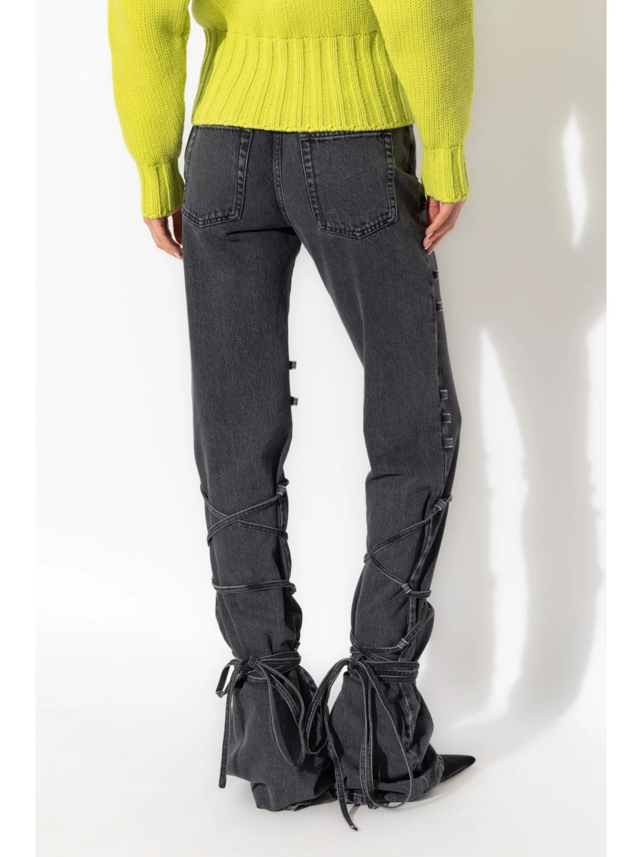 Blugi conici Alexander McQueen negri - Img 4