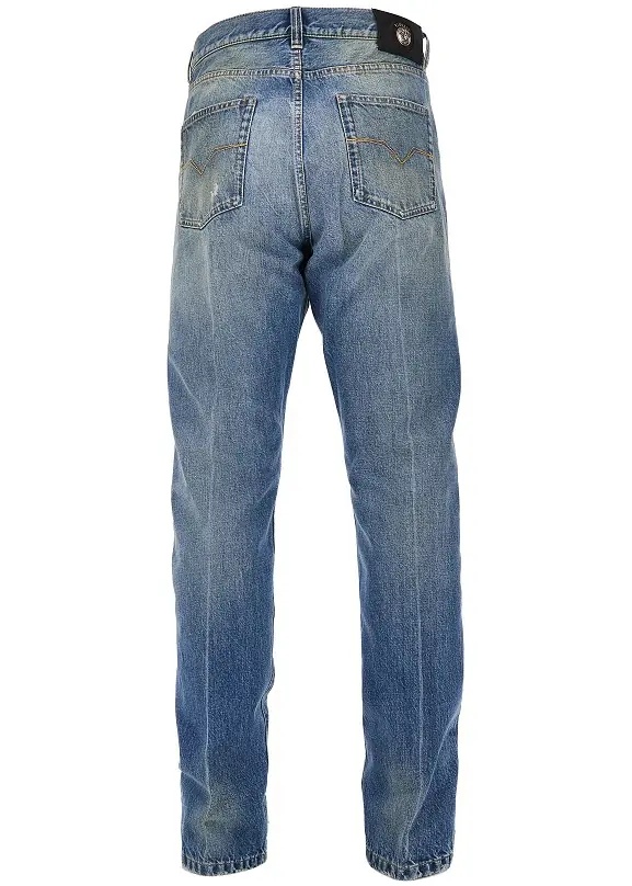 Blugi Cotton denim jeans with Medusa detail - Img 3