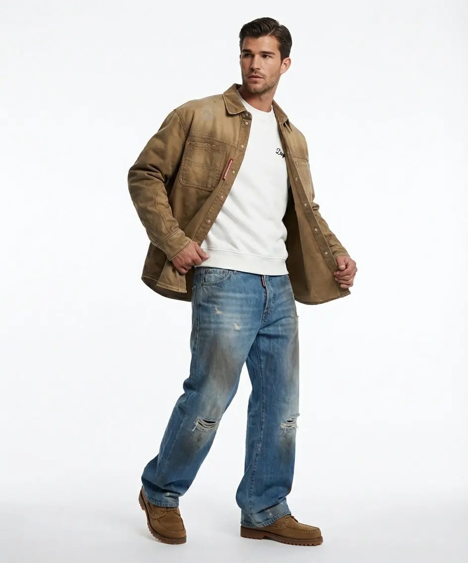Blugi Destroyed jeans 'Loose' - Img 4