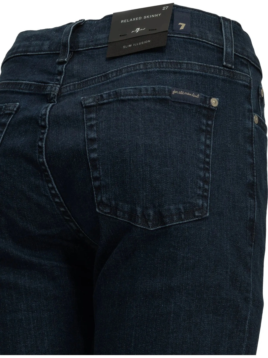 Blugi drepti 7 For All Mankind din denim - Img 4