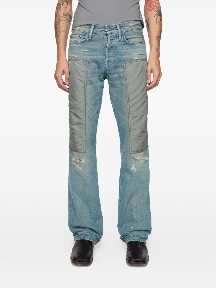 Blugi drepti Acne Studios albastri - Img 3
