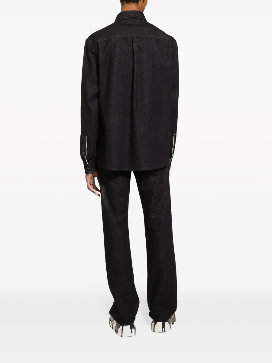 Blugi drepti Dolce &amp; Gabbana negri - Img 4