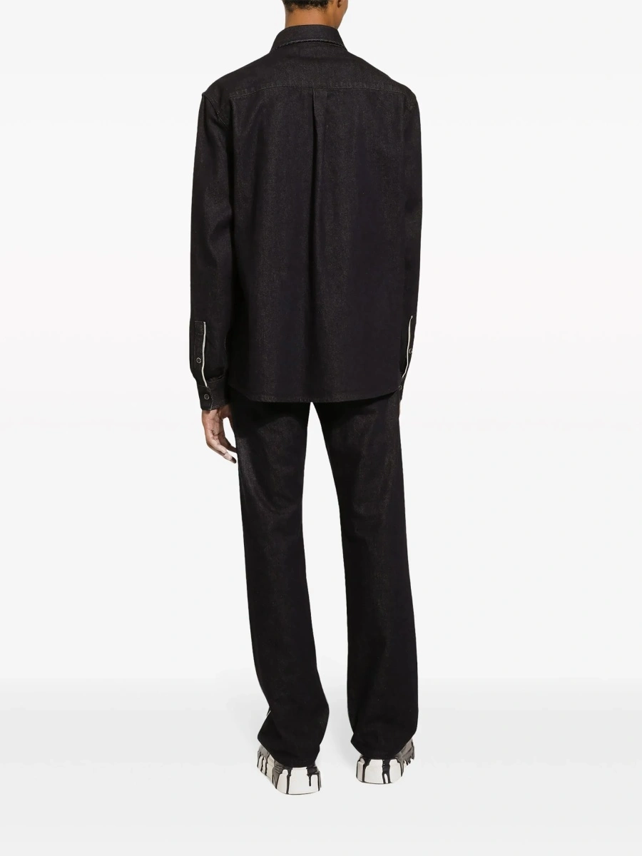 Blugi drepti Dolce &amp; Gabbana negri - Img 4
