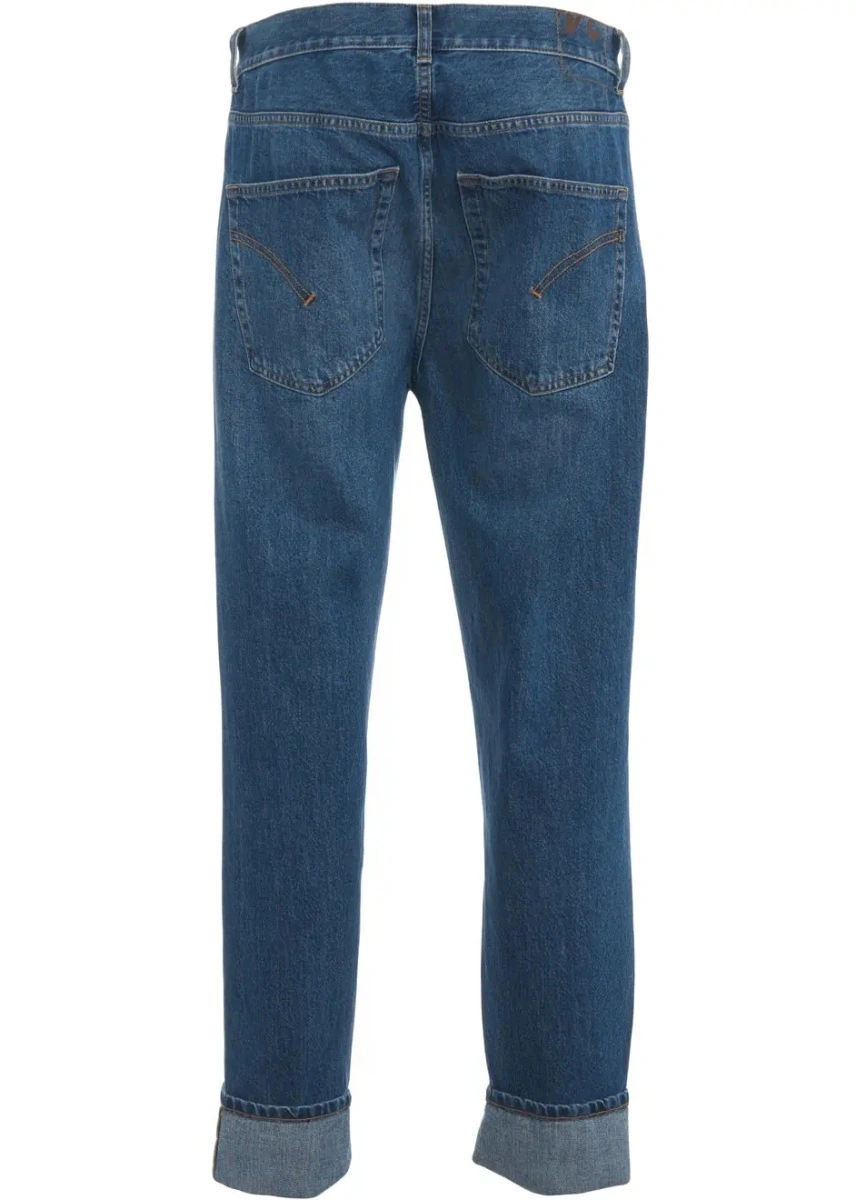 Blugi drepti Dondup albastri din denim 'Paco' - Img 4