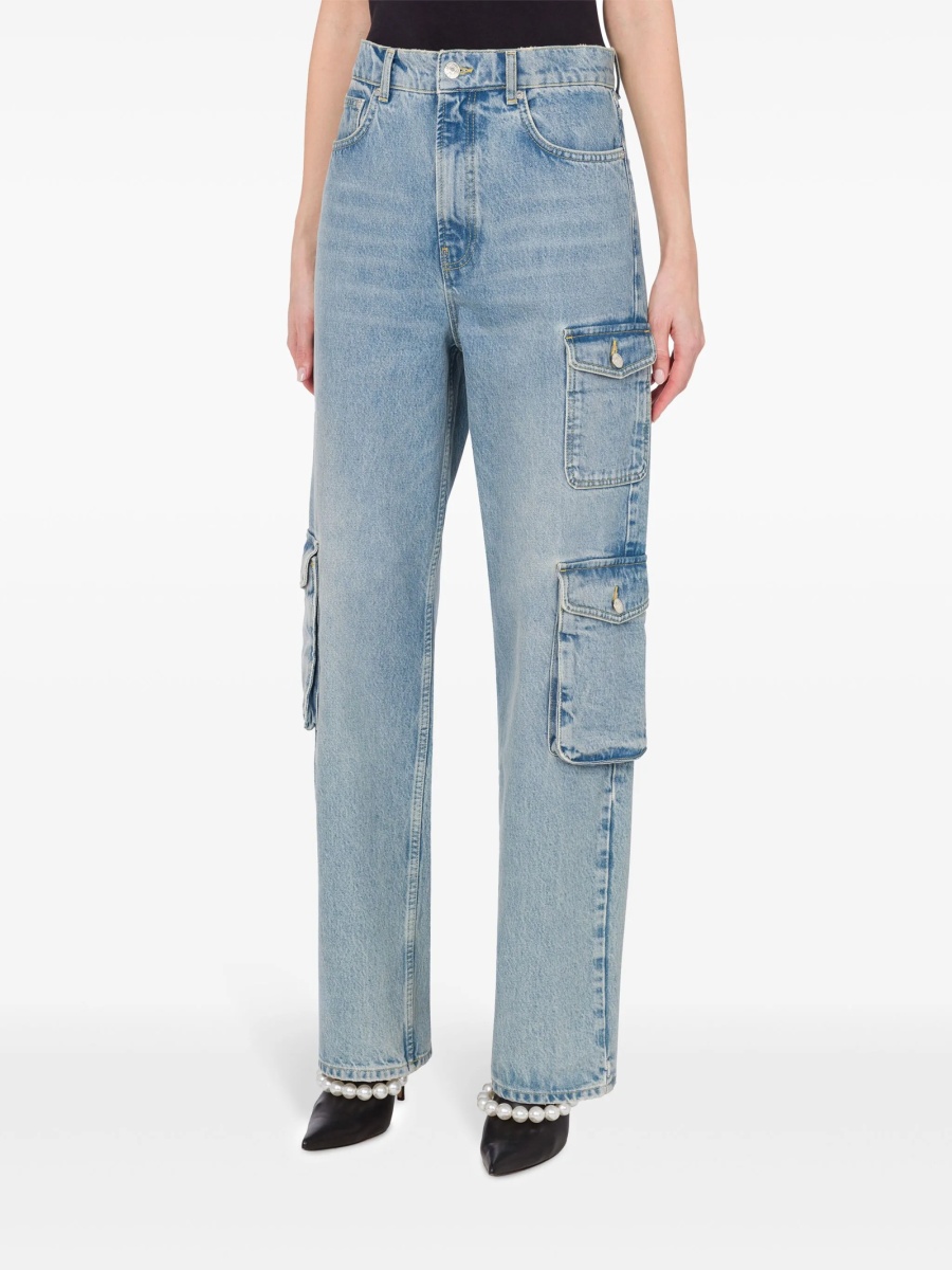 Blugi drepti MOSCHINO JEANS albastri - Img 2