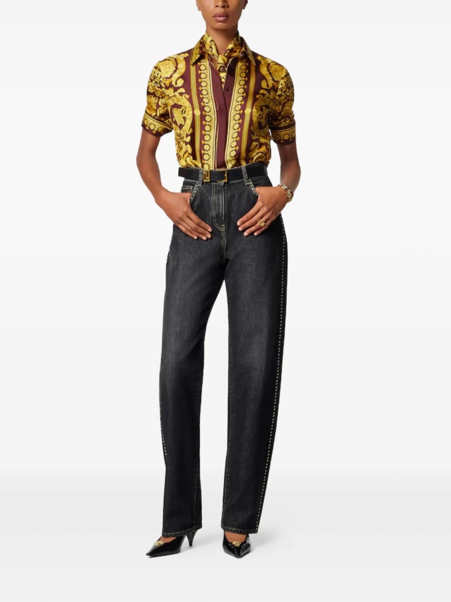 Blugi drepti Versace negri - Img 2