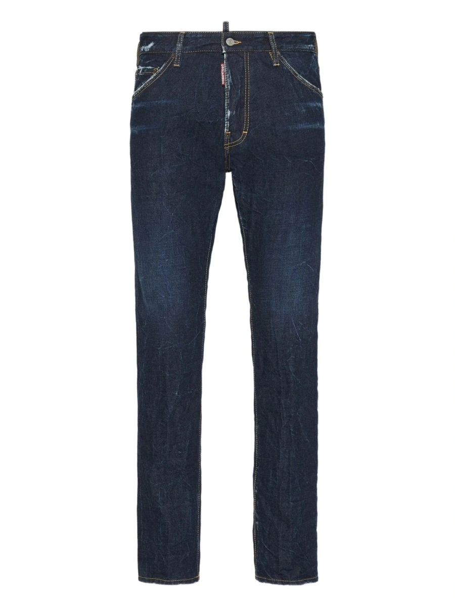 Blugi DSQUARED2 albastri din denim 'Cool Guy' - Img 5