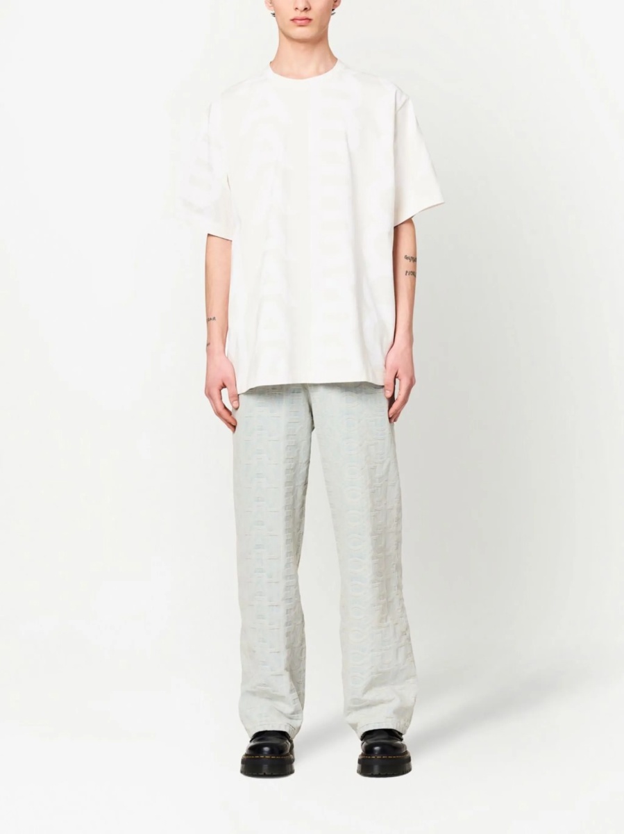 Blugi evazati Marc Jacobs gri din bumbac si polyester - Img 2