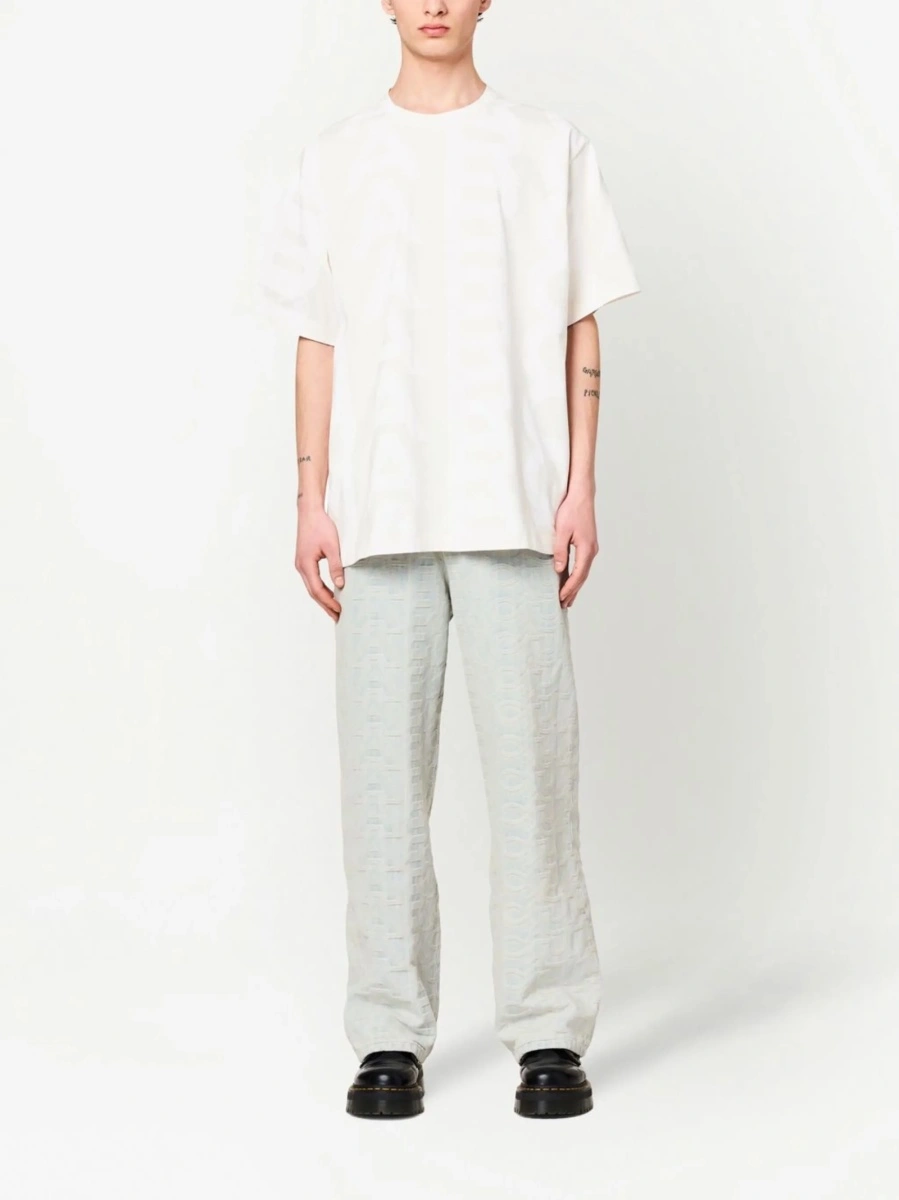 Blugi evazati Marc Jacobs gri din bumbac si polyester - Img 2