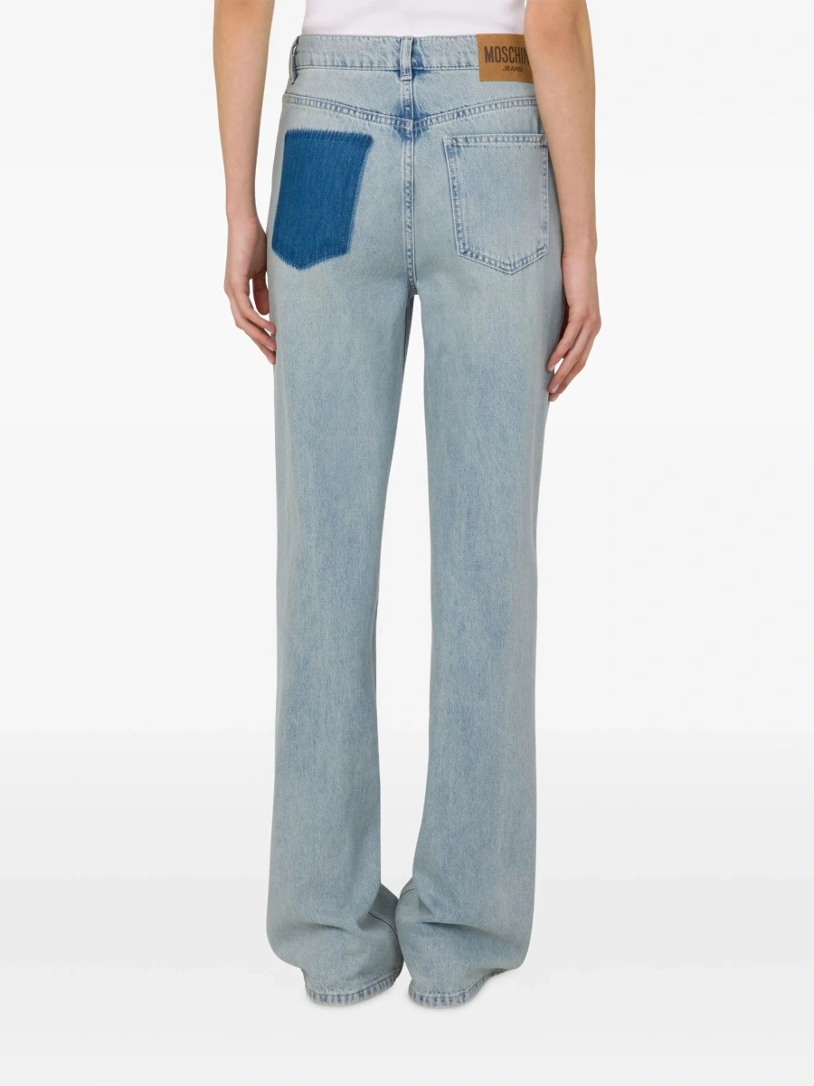 Blugi evazati MOSCHINO JEANS albastri - Img 3