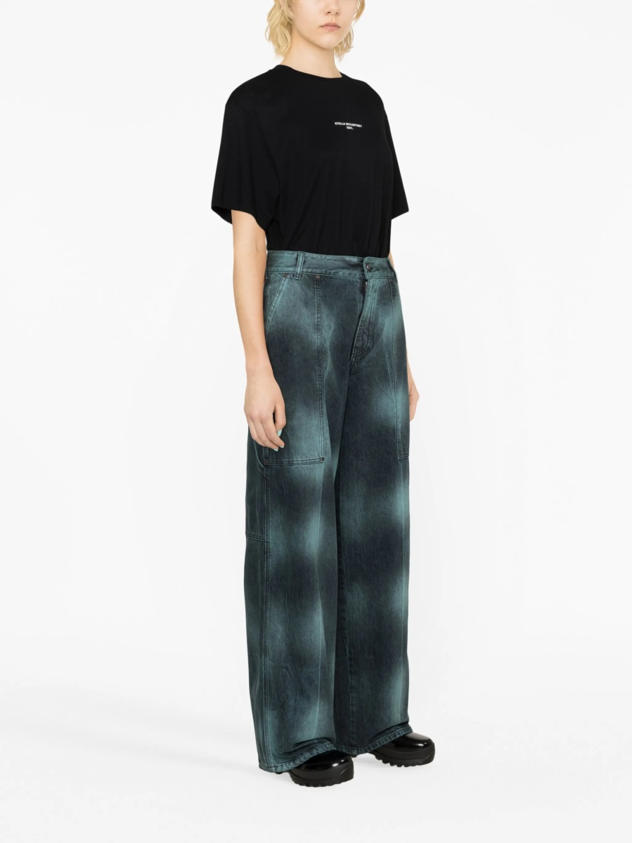 Blugi evazati Stella McCartney albastri - Img 4