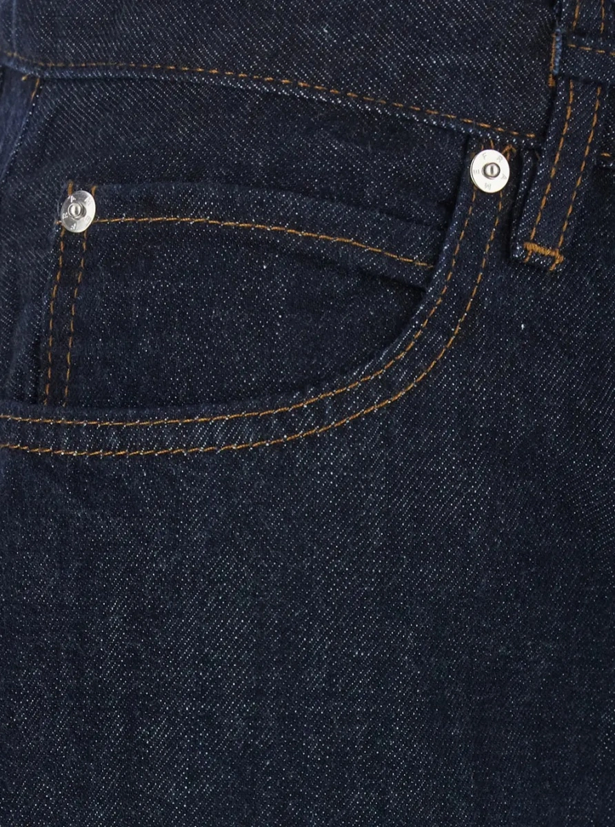 Blugi FRAME albastri din denim 'The Off-Duty Drawstring Bow' - Img 3