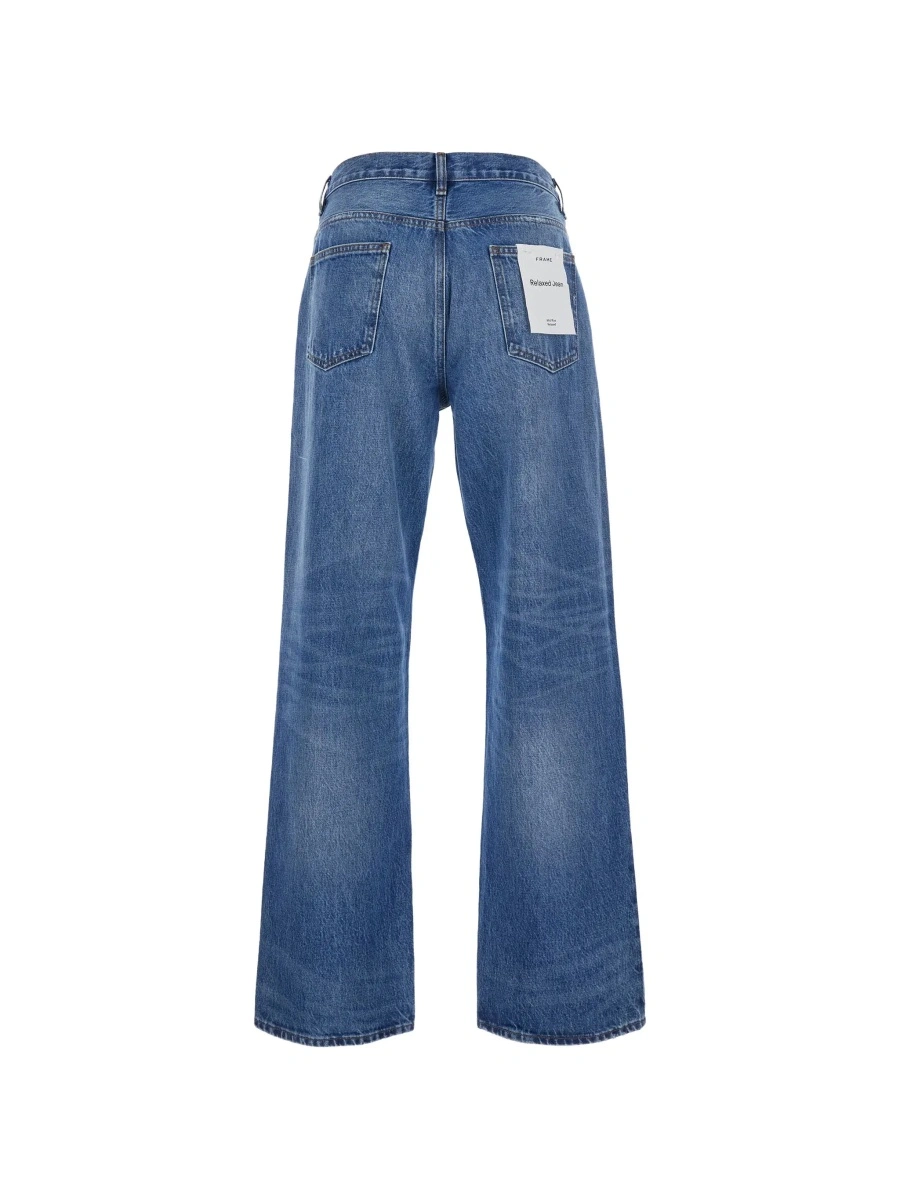 Blugi FRAME albastri din denim - Img 4