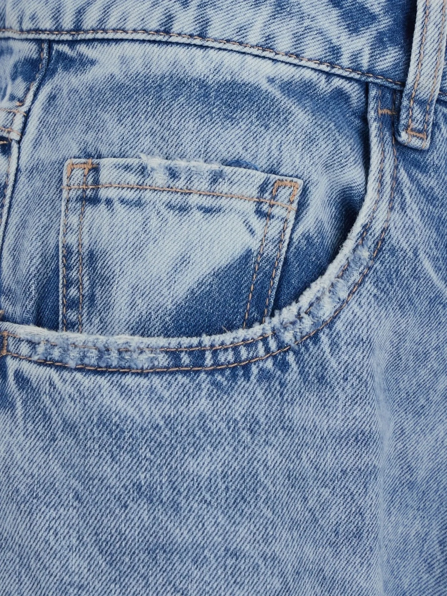 Blugi Icon Denim albastri din bumbac organic - Img 5