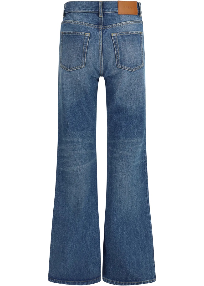 Blugi Jeans flared in organic cotton denim - Img 2