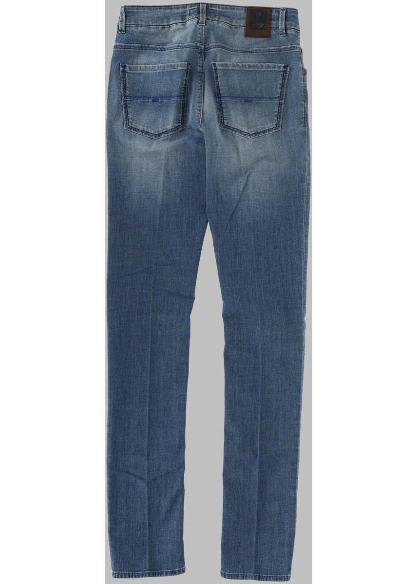 Blugi Jeans In Denim Di Cotone - Img 2