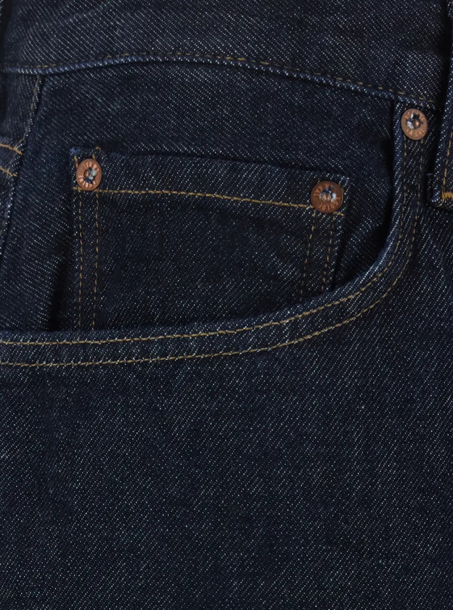 Blugi 'Magnus' Blue Jeans with logo patch on the back in denim for men - Img 3