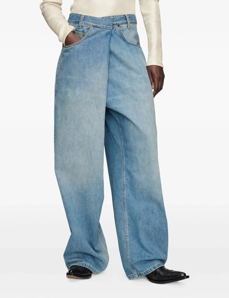 Blugi Maison Margiela multicolor din denim - Img 4