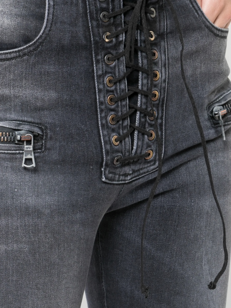 Blugi Skinny Unravel negri - Img 5