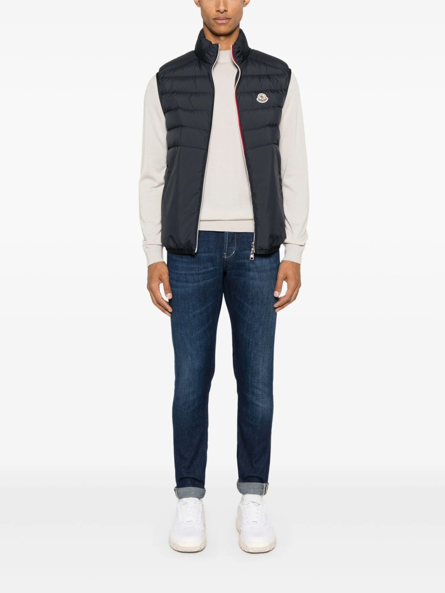 Blugi slim fit Dondup albastri din elastan si multiester - Img 2