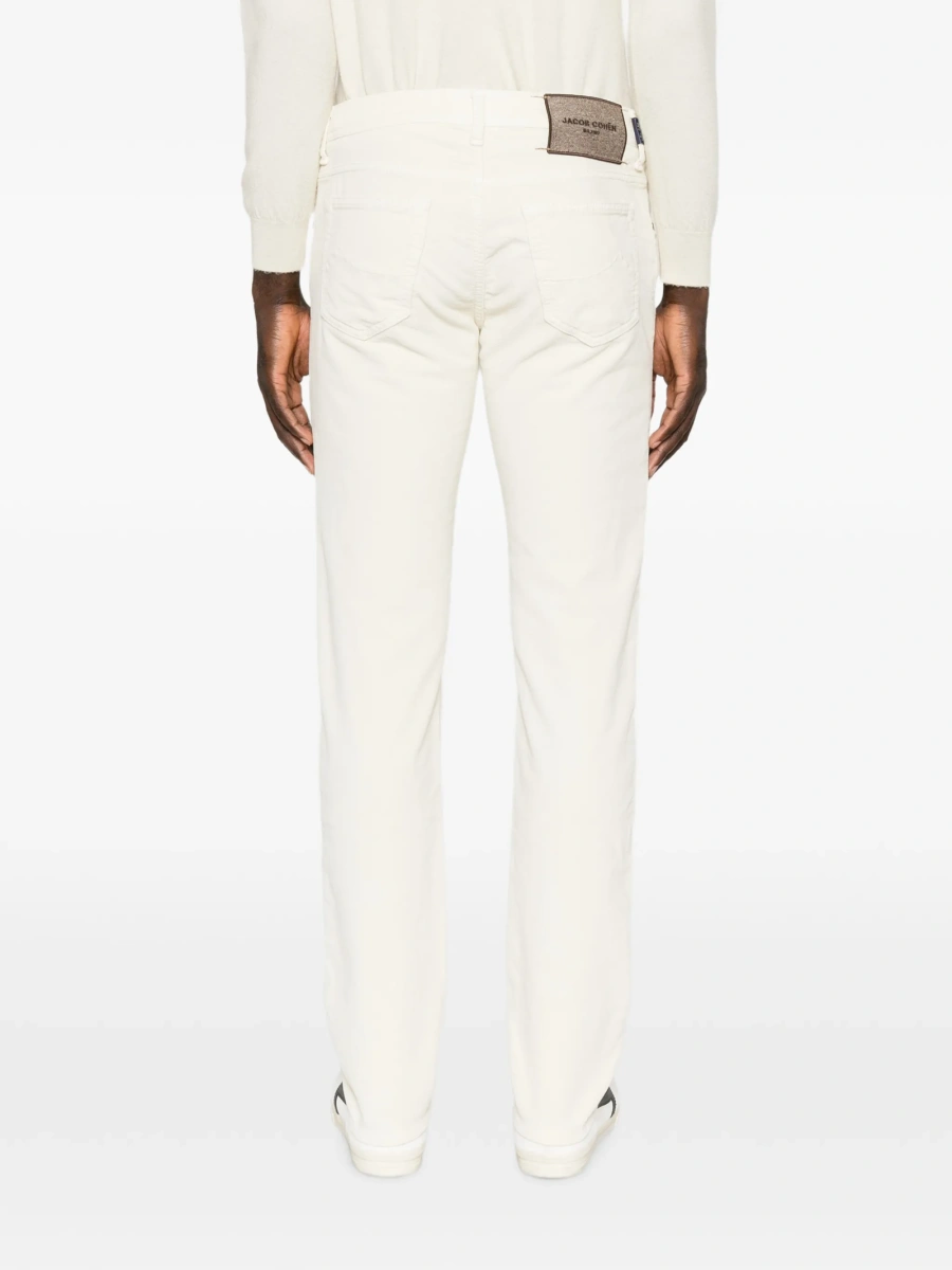 Blugi slim fit Jacob Cohen albi - Img 4