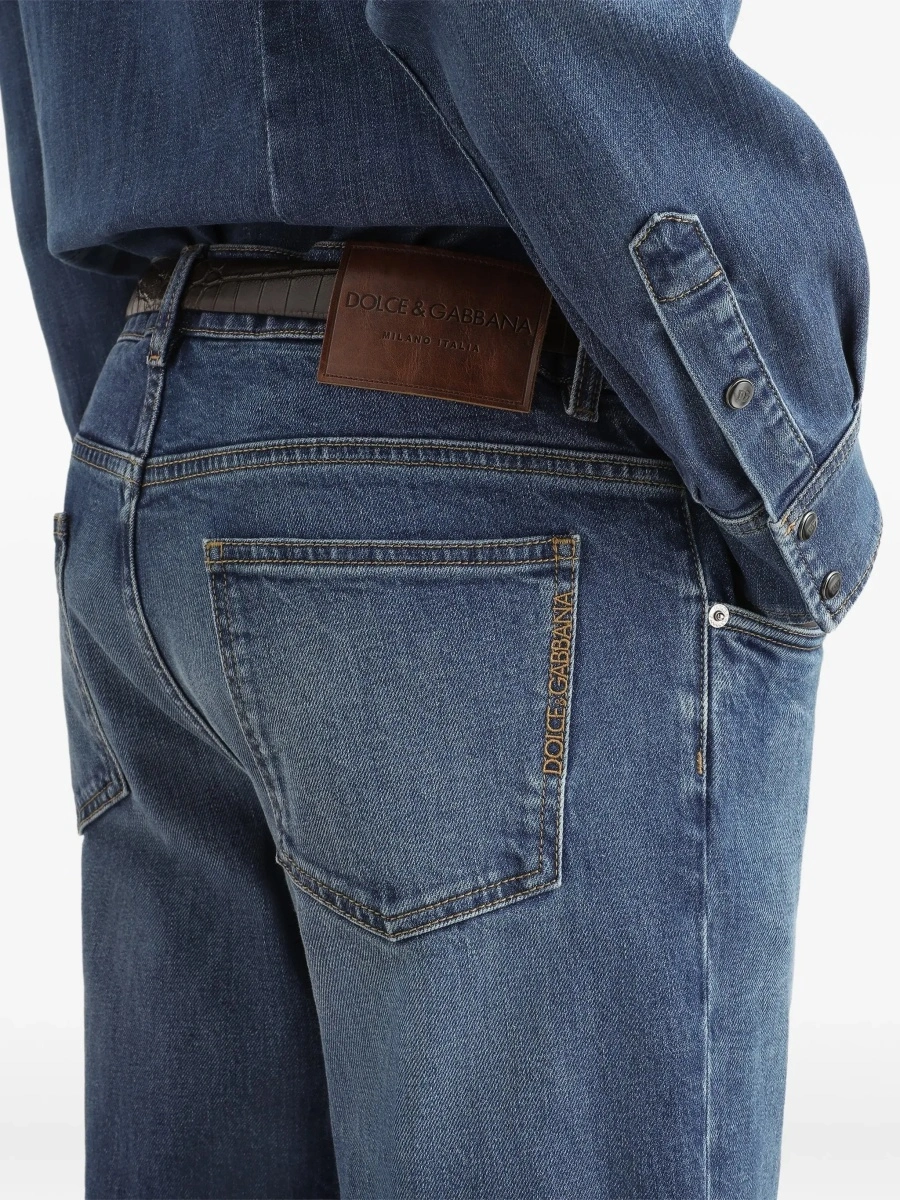 Blugi Slim stretch Jeans with DG logo - Img 7