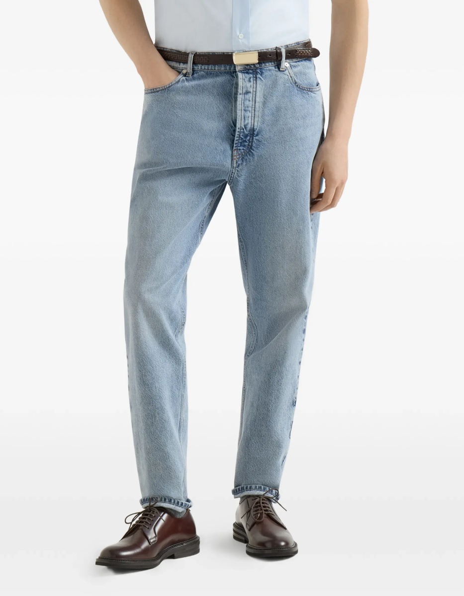 Blugi Straight-leg turn-up Jeans - Img 6