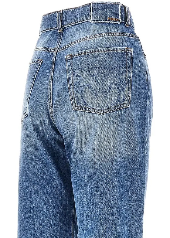 Blugi Wide leg jeans with fadings - Img 4