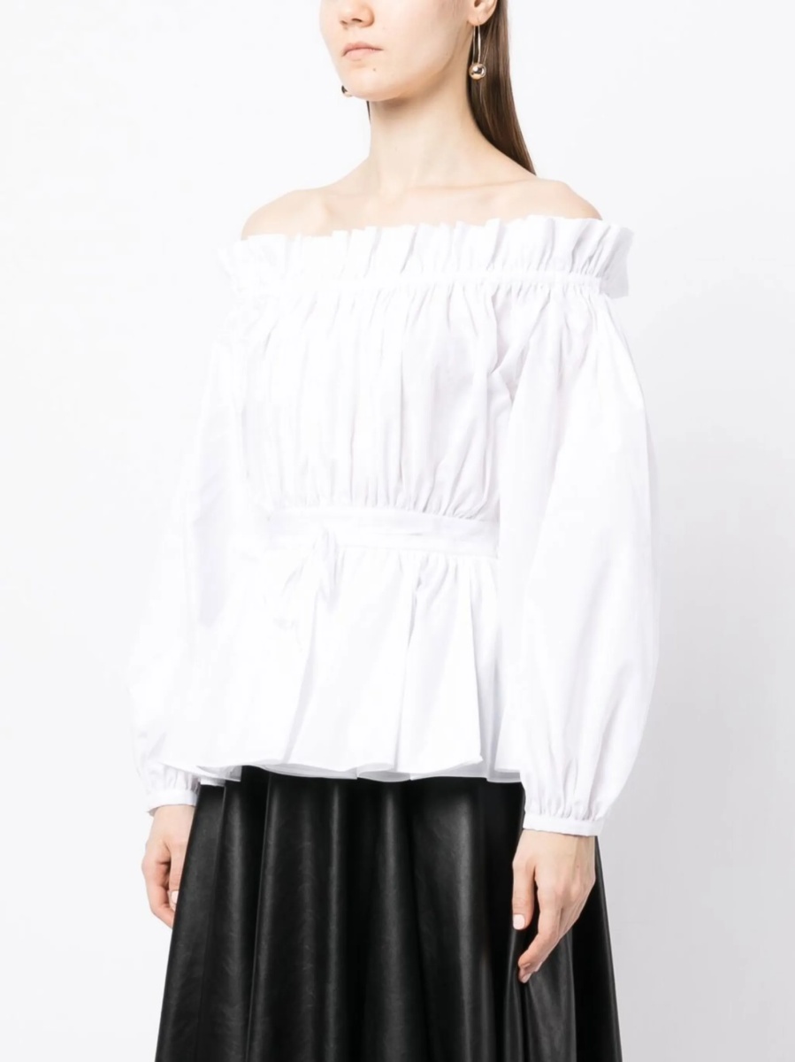 Bluza Alexander McQueen alba din bumbac - Img 3
