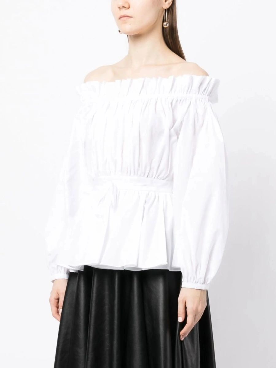 Bluza Alexander McQueen alba din bumbac - Img 3