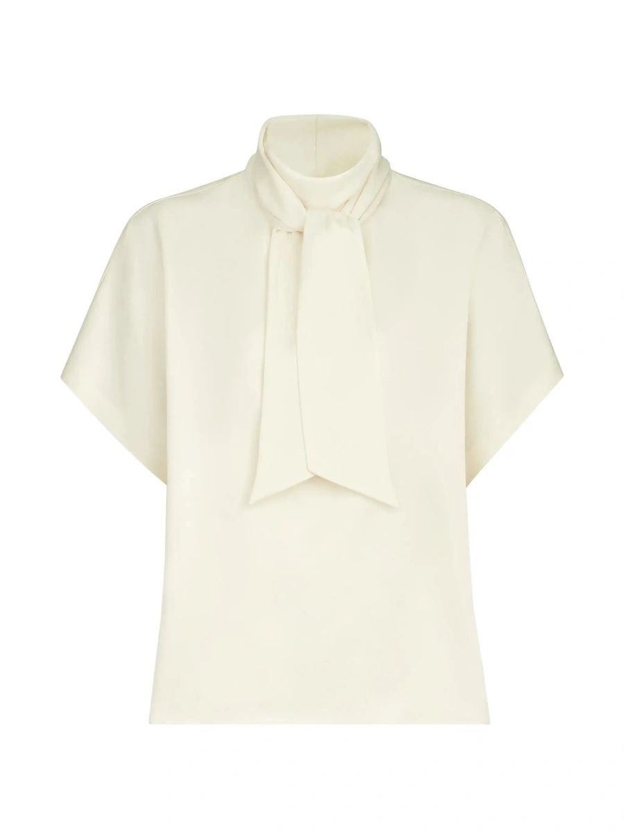 Bluza Brunello Cucinelli bej din matase - Img 8