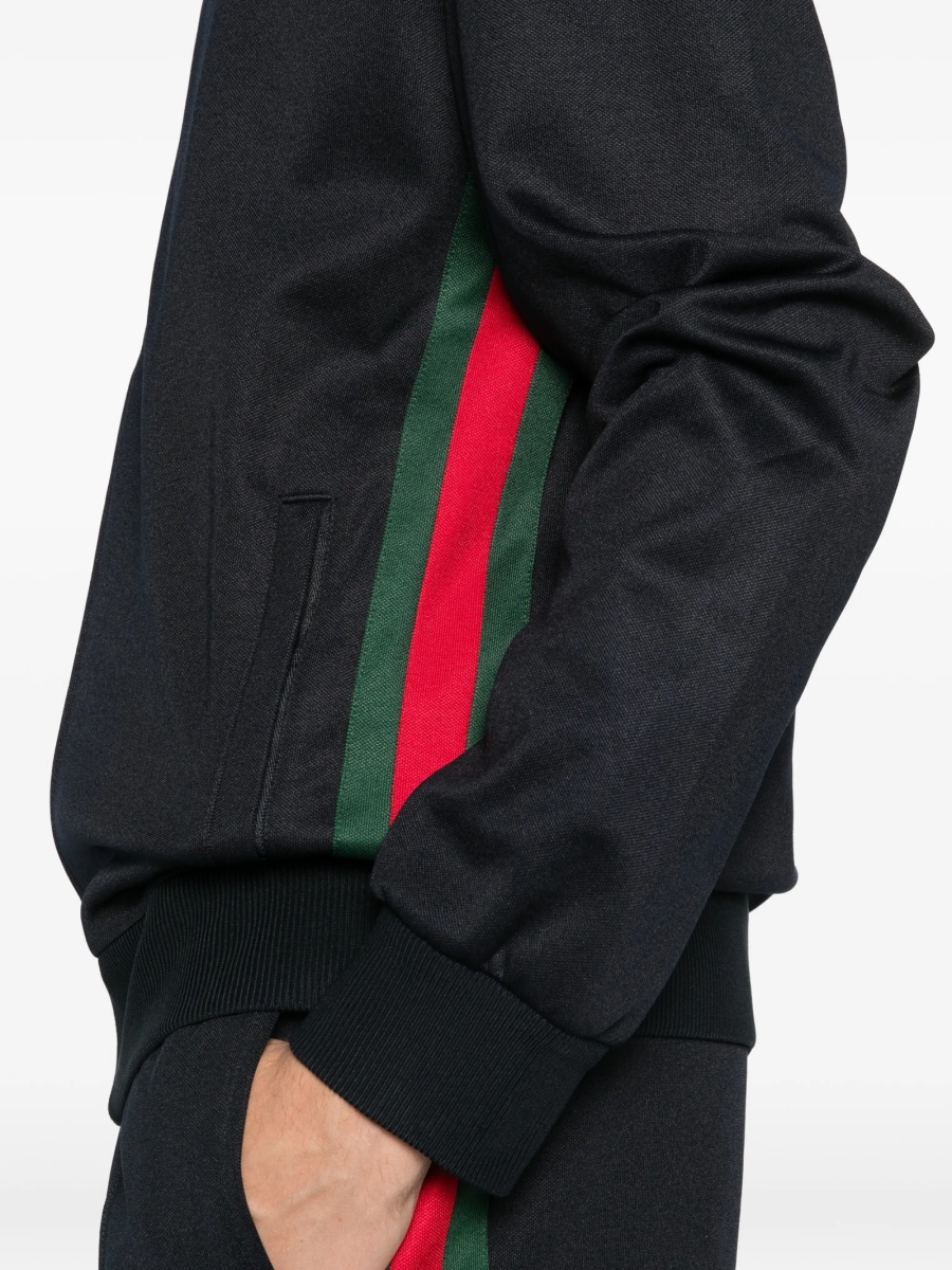 Bluza de trening Gucci albastra din bumbac si polyester - Img 5