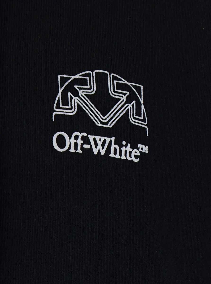 Bluza de trening Off-White neagra din bumbac - Img 3