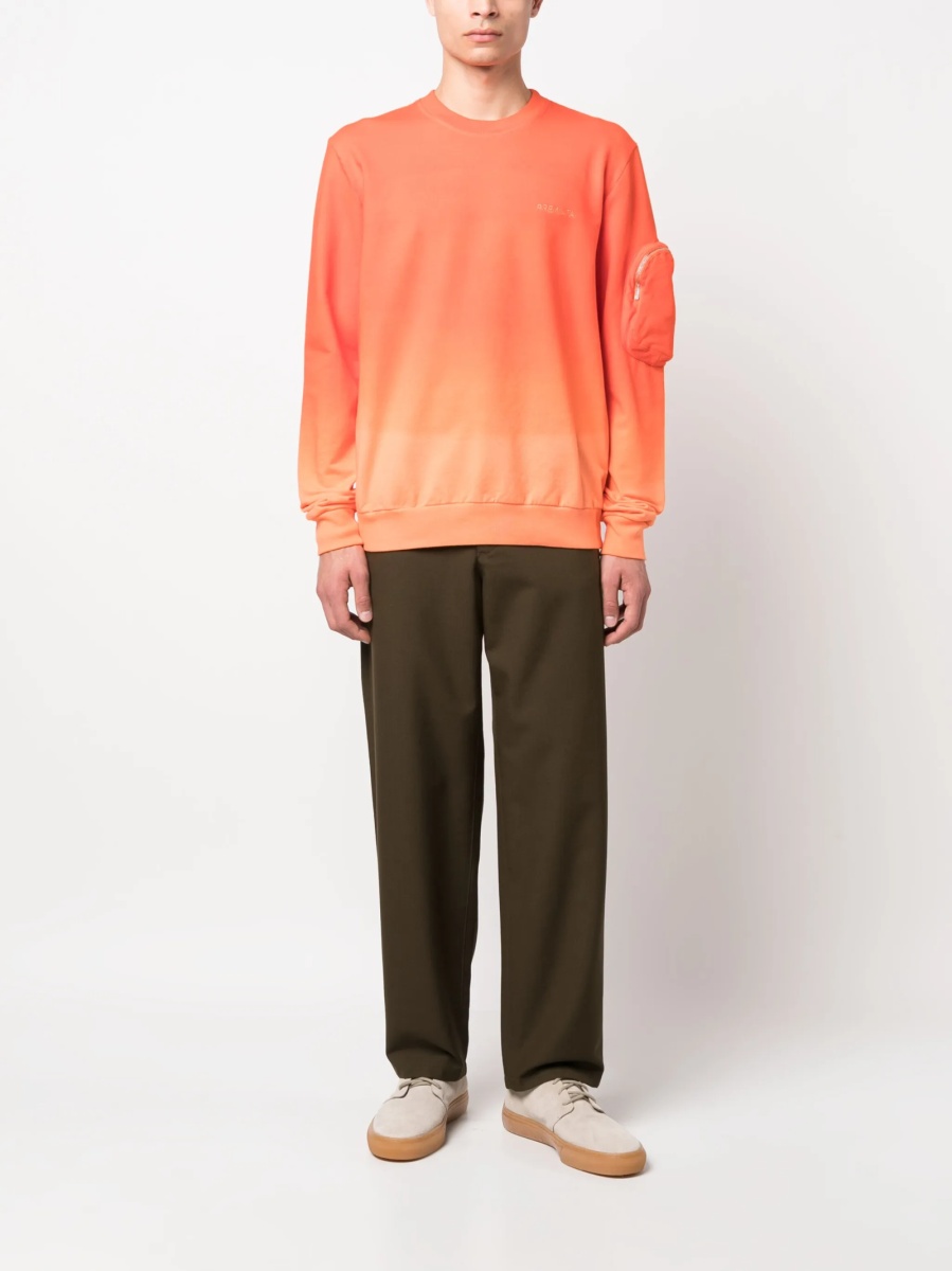 Bluza de trening Premiata portocalie din bumbac si spandex/elastan - Img 2