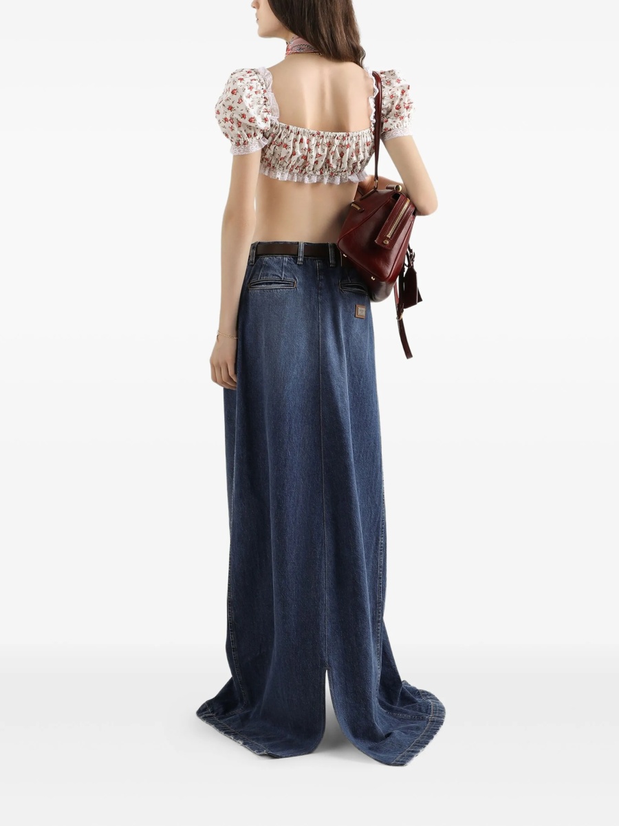 Bluza Dolce &amp; Gabbana alba din bumbac si poliamida - Img 3