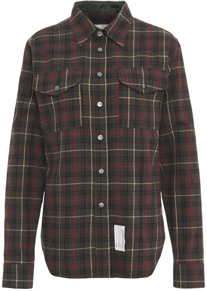 Bluza eleganta Department Five verde din flanel - Img 2