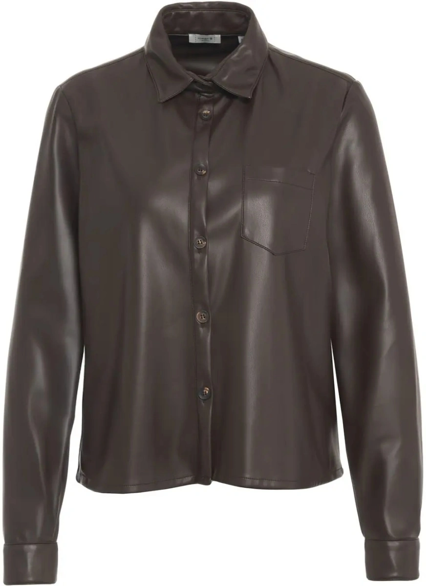 Bluza eleganta Himon's maro din piele ecologica - Img 2