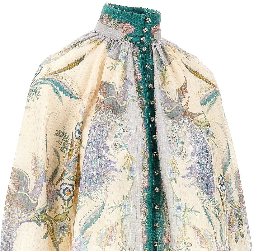 Bluza 'Indra' cotton and silk blouse - Img 2
