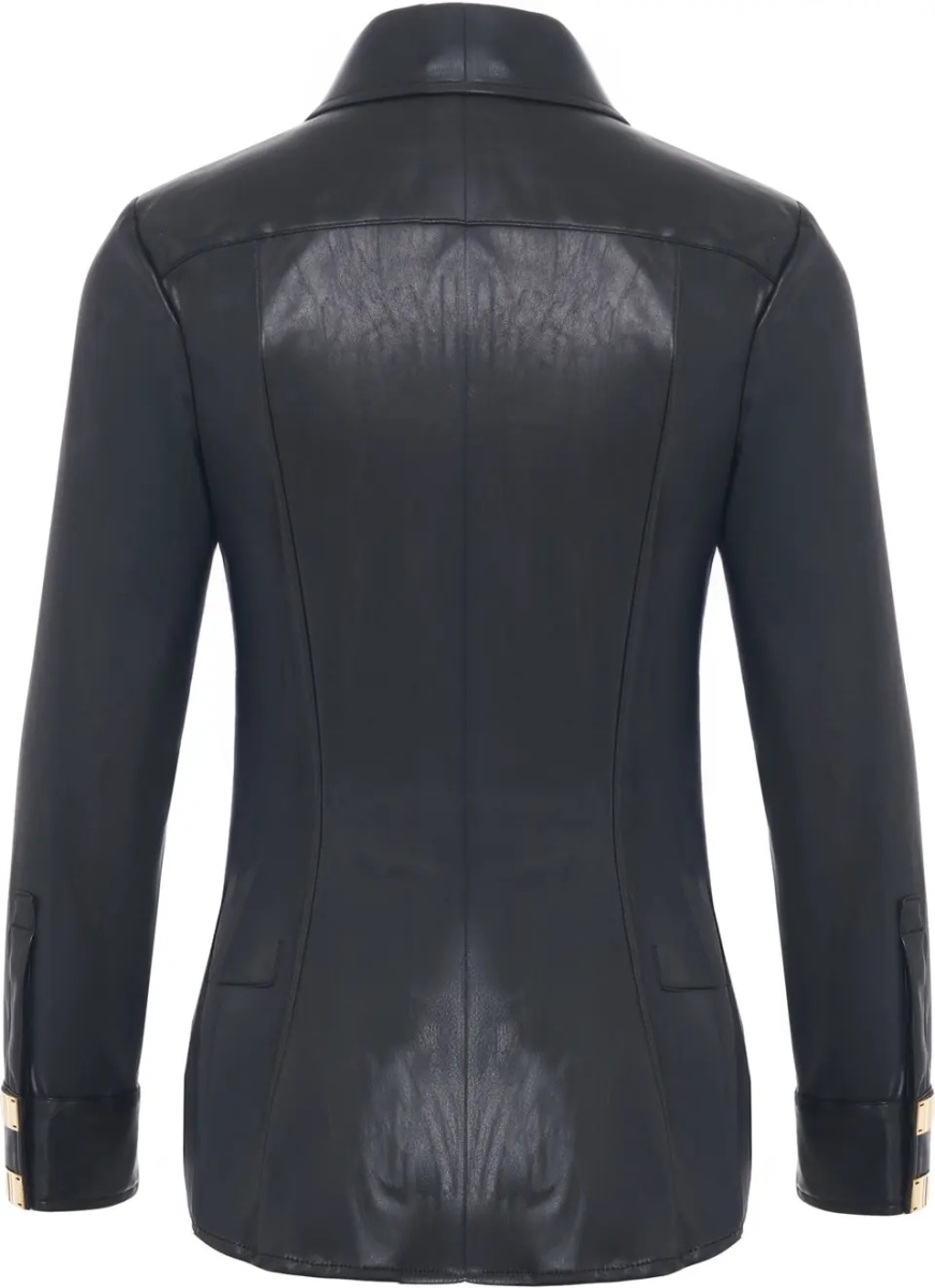 Bluza Leather-look blouse - Img 3